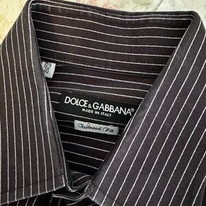 Dolce & Gabbana Men's Black Striped Shirt